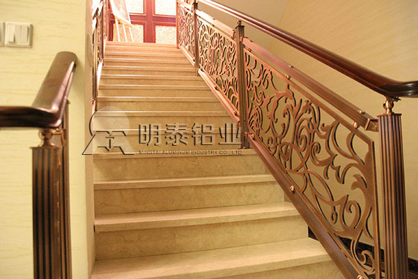 高贵典雅的铝艺雕花楼梯防护栏用铝板-选用明泰6061铝合金
